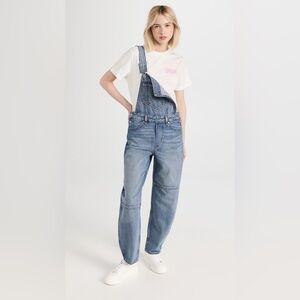 NWT Ganni Washed Denim Overalls